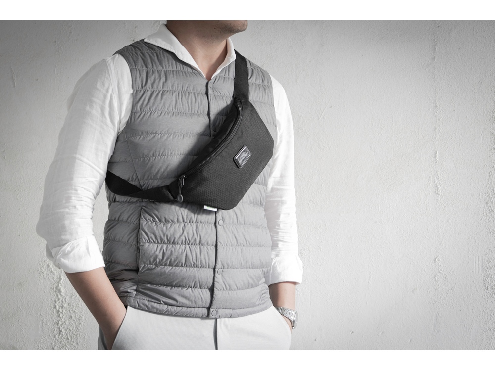 Универсальная водостойкая сумка на пояс Bumble из переработанного пластика, черный-7