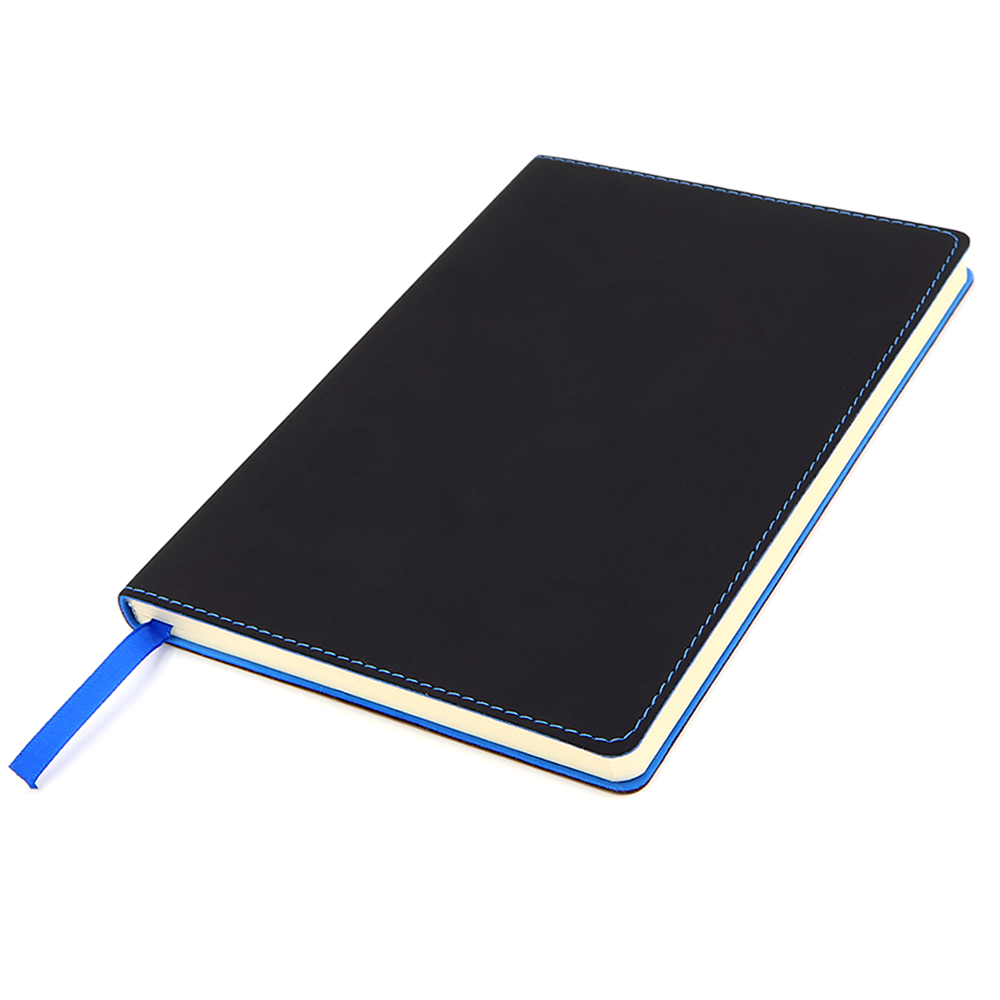 Блокнот A5 Blackjack в мягком переплёте, Черно-синий-1