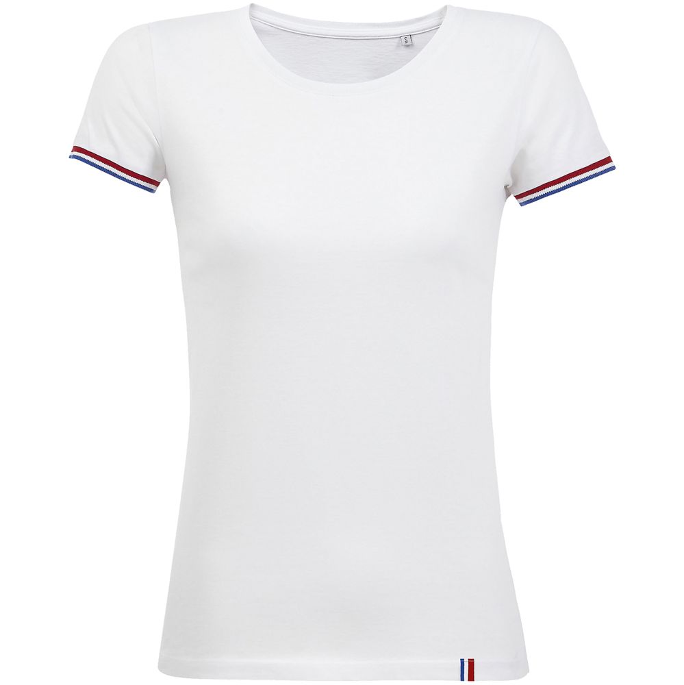 Футболка женская Rainbow Women, белая с ярко-синим-1