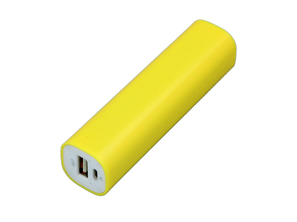 PB030 Универсальное зарядное устройство power bank  прямоугольной формы. 2600MAH. Желтый-0