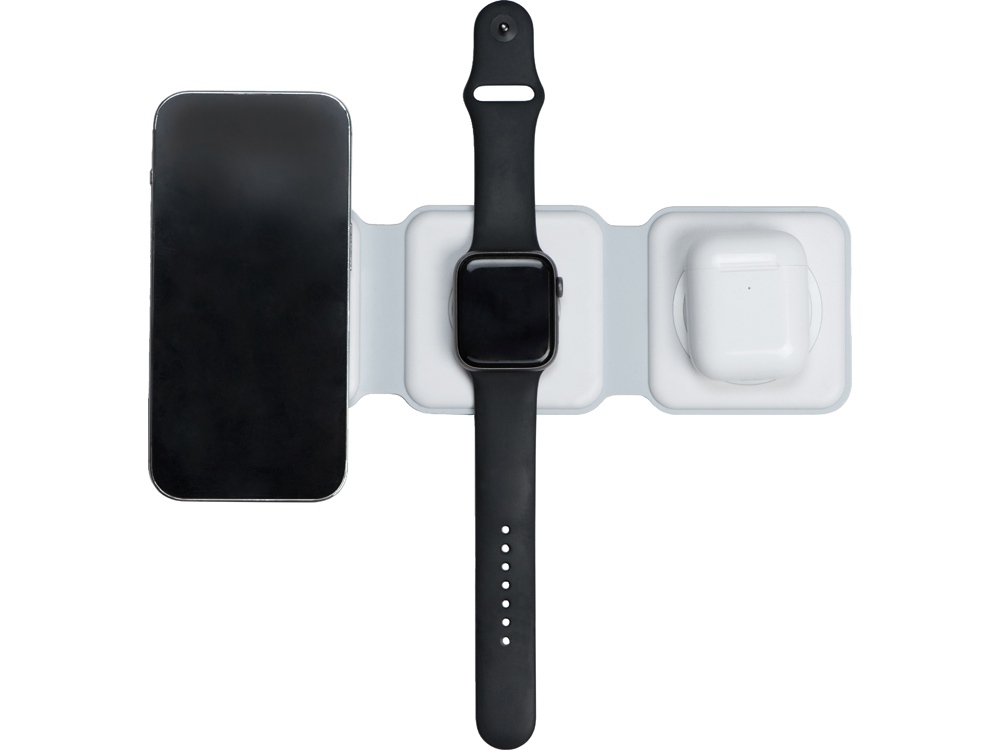 Беспроводное зарядное устройство 3-в-1 Road, 15 Вт, белый-8