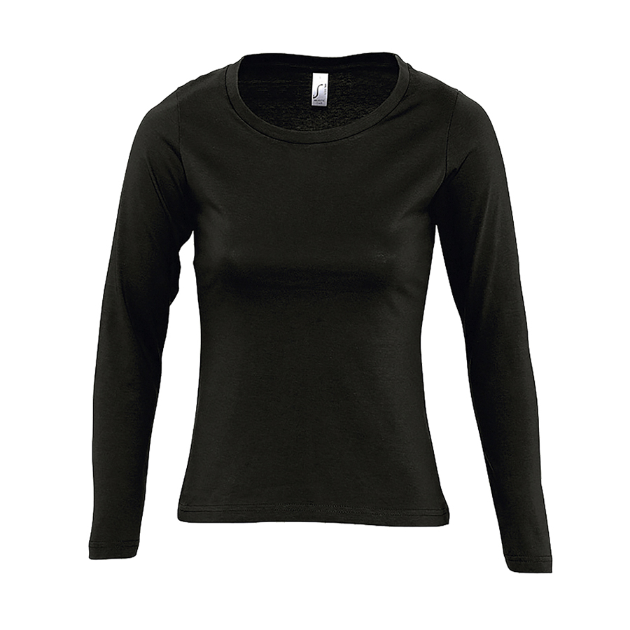 Футболка женская с длинным рукавом MAJESTIC, черный-0