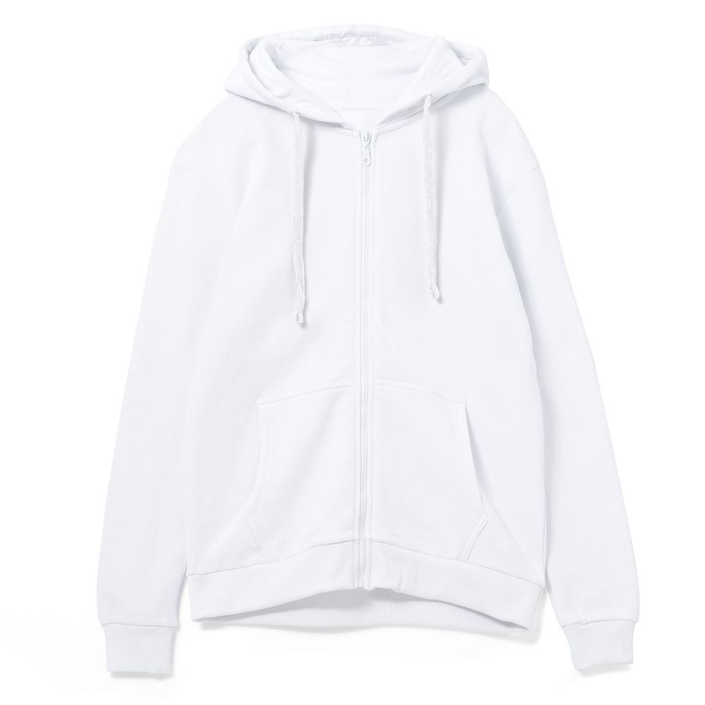 Толстовка на молнии с капюшоном Siverga Heavy 2.0, белая-1