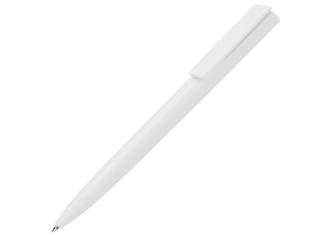 Ручка пластиковая шариковая Taper Solid, матовый белый-0