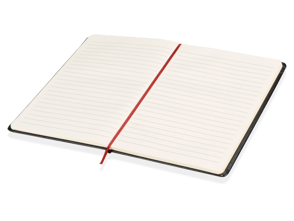Блокнот в линейку формата А5, черный/красный-1