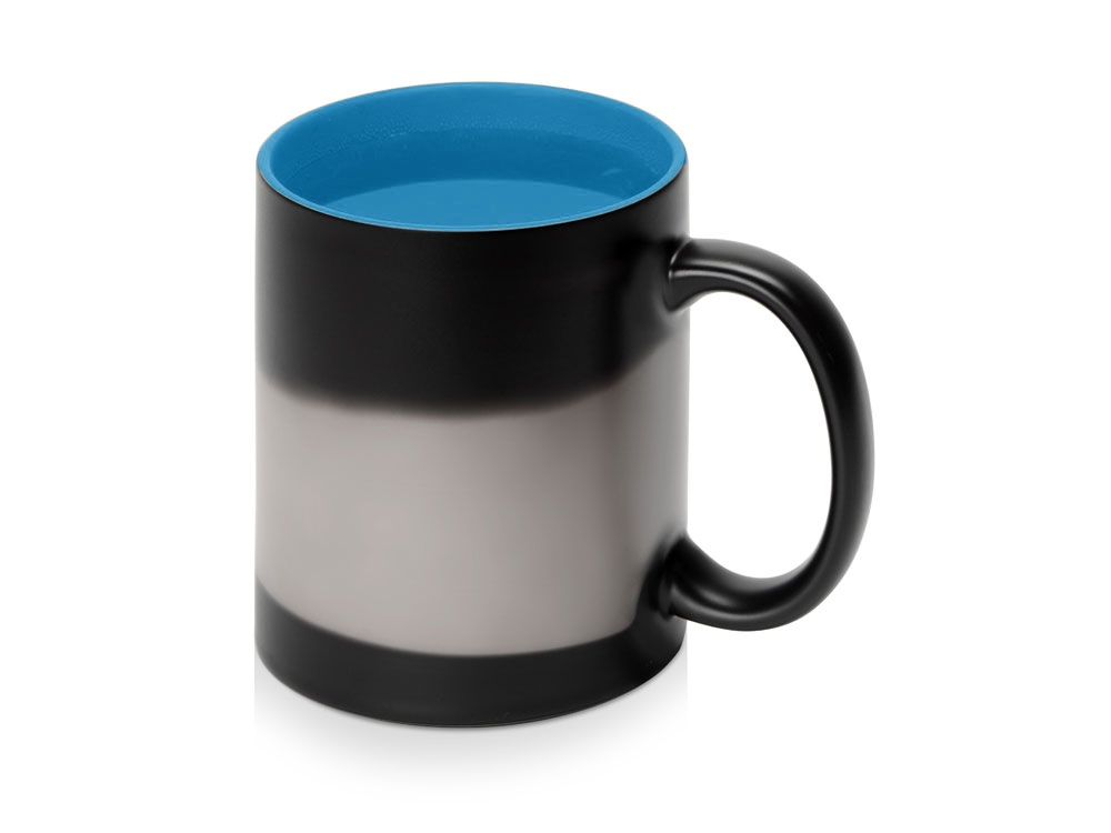 Кружка-хамелеон Surprise матовая, черный/голубой-3