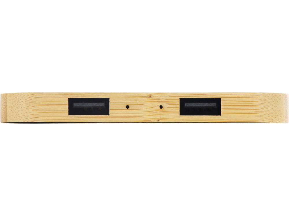 USB-хаб с беспроводной зарядкой из бамбука Plato-5