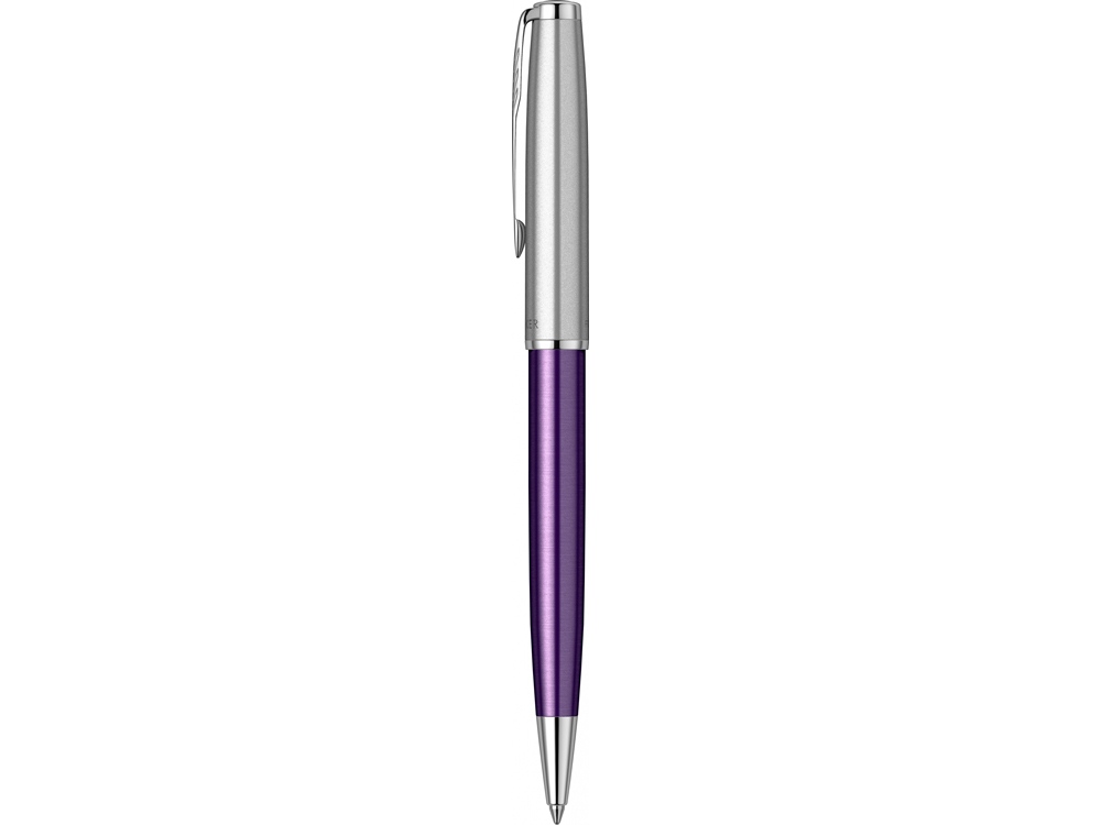 Шариковая ручка Parker Sonnet Essentials Violet SB Steel CT, цвет чернил black, перо: M, в подарочной упаковке.-1