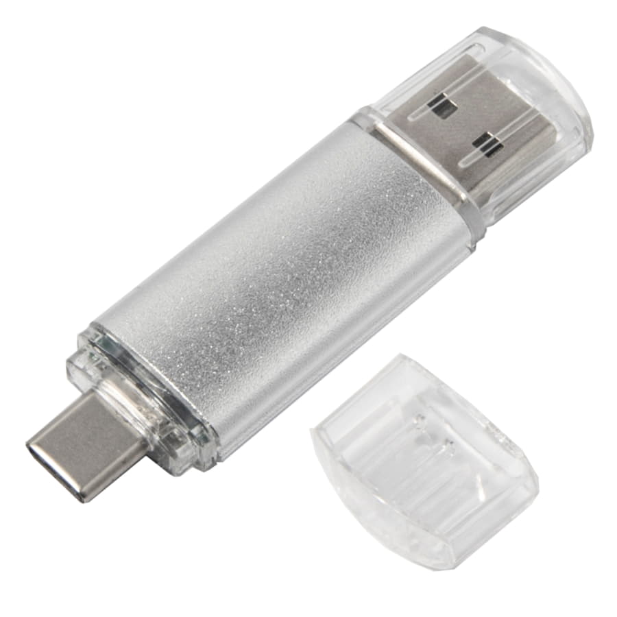 USB flash-карта ASSORTI OTG Type-C (16Гб), серебристый-2