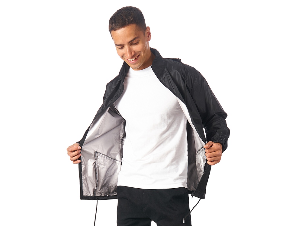 Ветровка Miami мужская с чехлом, черный-1