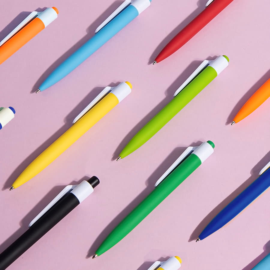 Ручка шариковая N16 soft touch, оранжевый-2