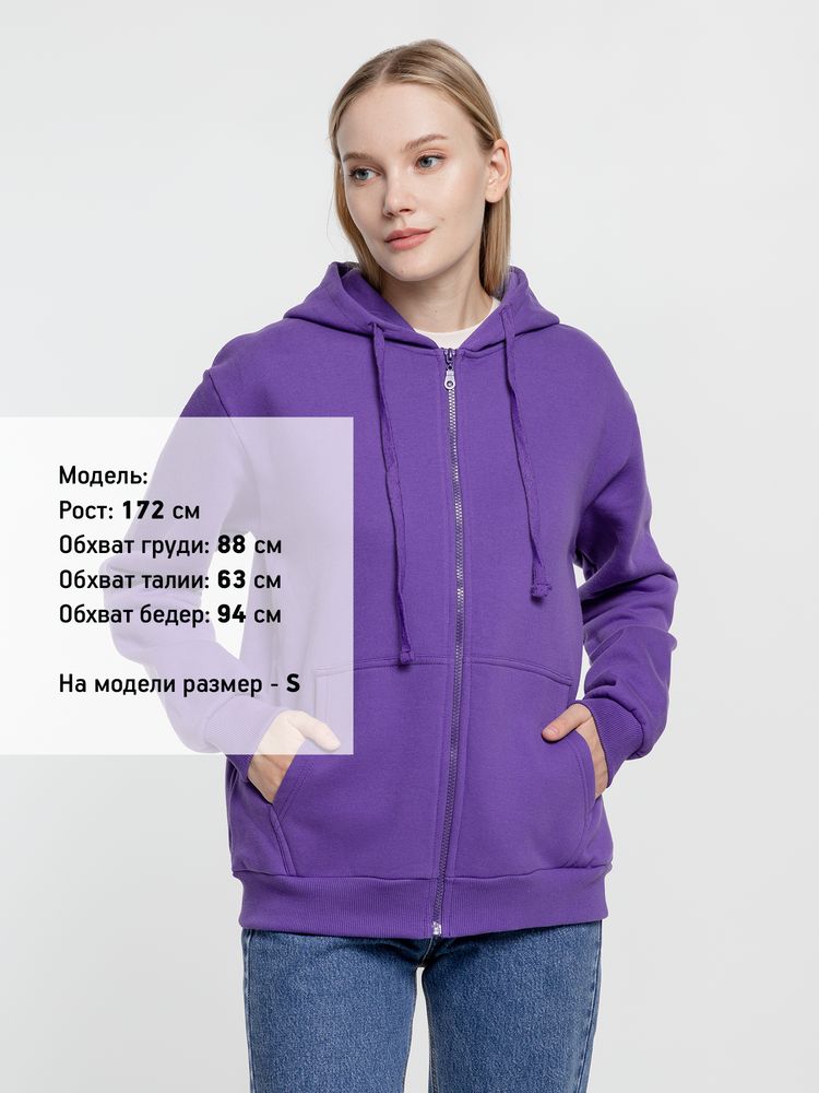 Толстовка на молнии с капюшоном Siverga Heavy 2.0, фиолетовая-5