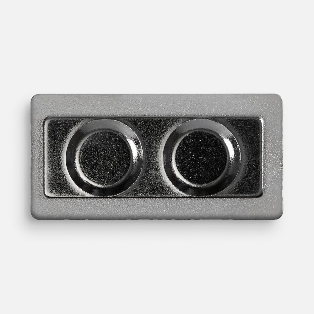 Значок Magnet Matto, серебристый глянцевый-4
