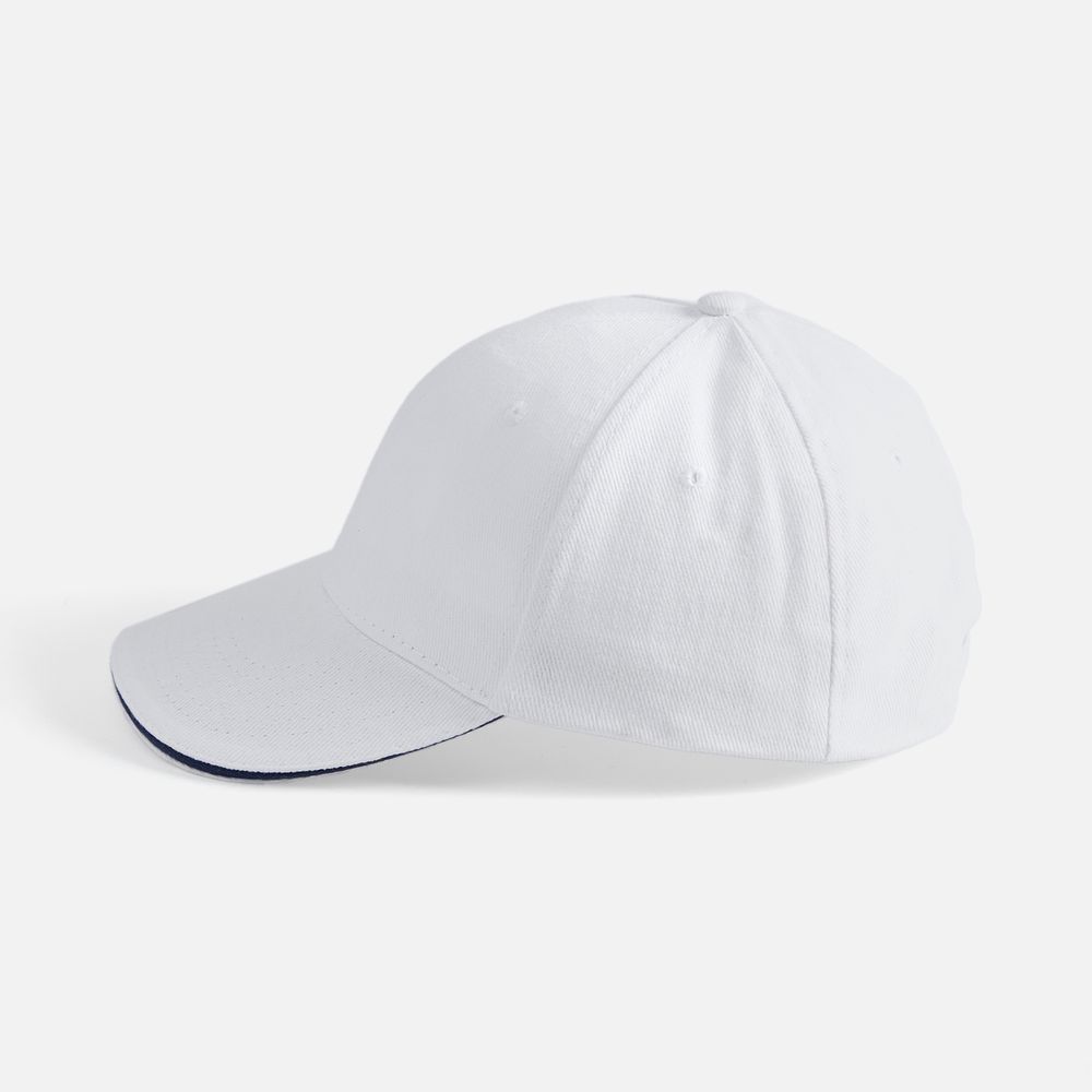 Бейсболка Buffalo, белая с темно-синим-2