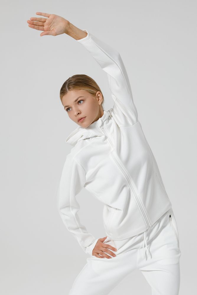 Куртка с капюшоном унисекс Begi, молочно-белая-6