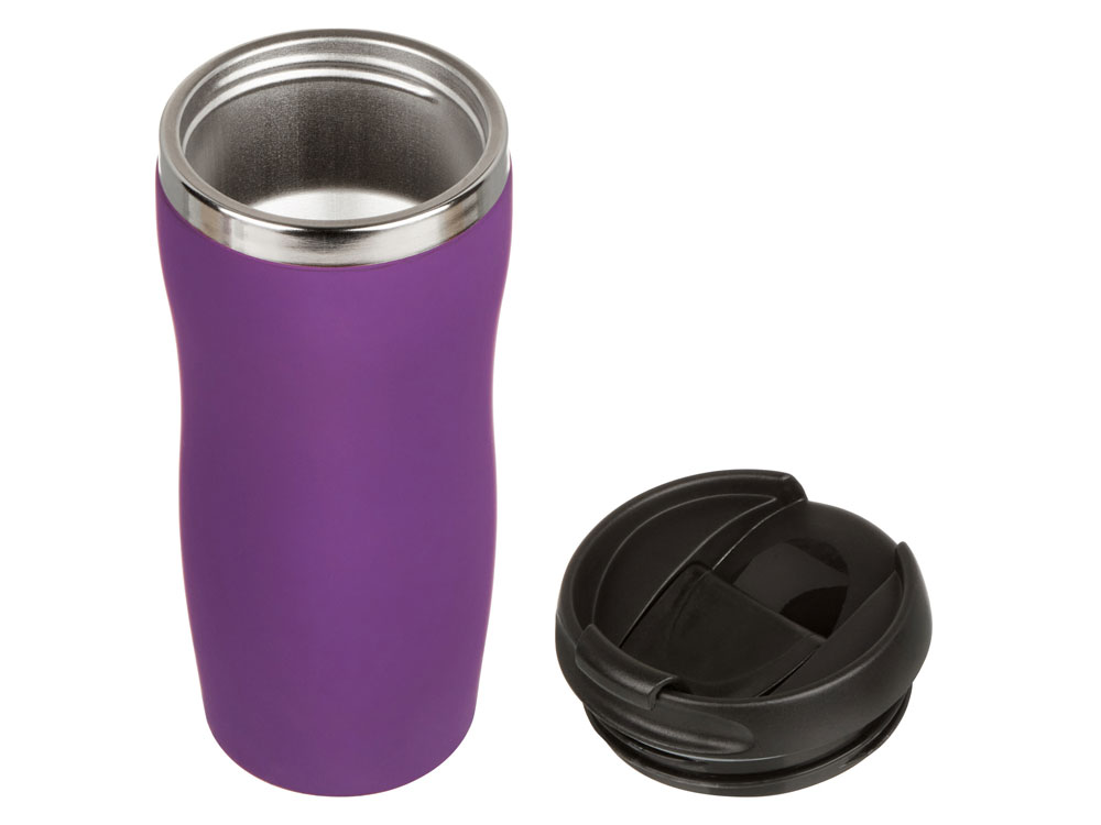 Термокружка Double wall mug C1, soft touch, 350 мл, фиолетовый-1