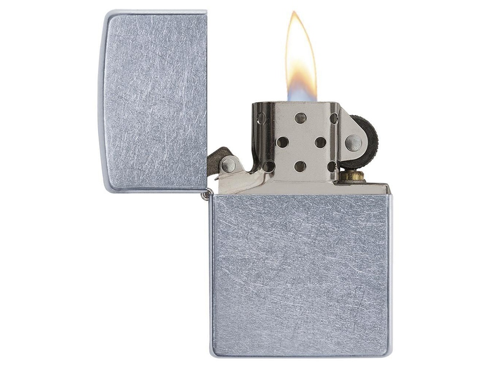 Зажигалка ZIPPO Classic с покрытием Street Chrome™, латунь/сталь, серебристая, матовая, 38x13x57 мм-2