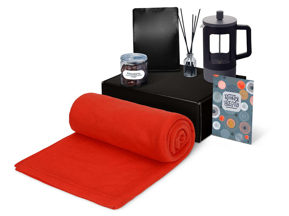 Подарочный набор Re:y. Vive с пледом, френч-прессом и кофе-1