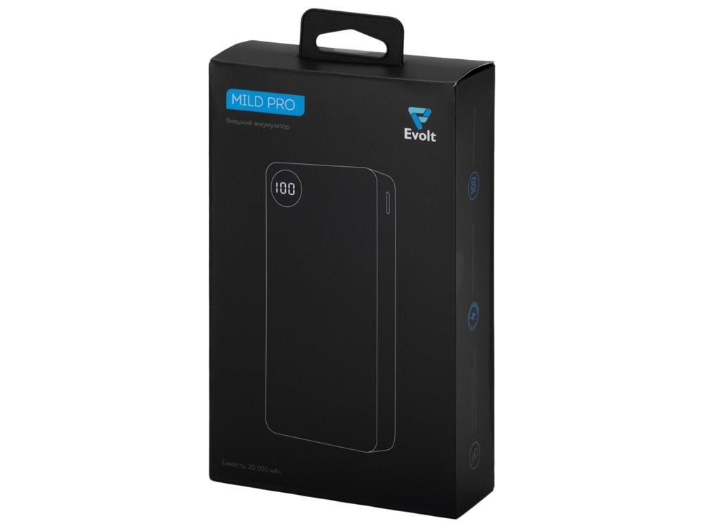 Внешний аккумулятор Mild Pro c быстрой зарядкой QC/PD, 20 000 mAh, синий-9