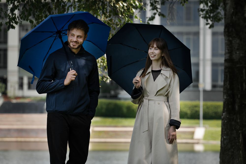 Зонт складной Monsoon, темно-синий-3