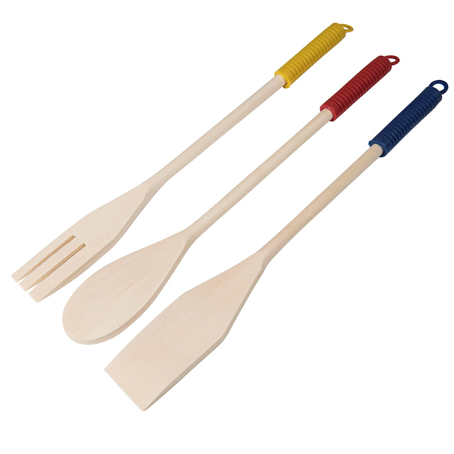 Комплект лопаток KUSINA, 11х32х1 см, дерево, бежевый-0