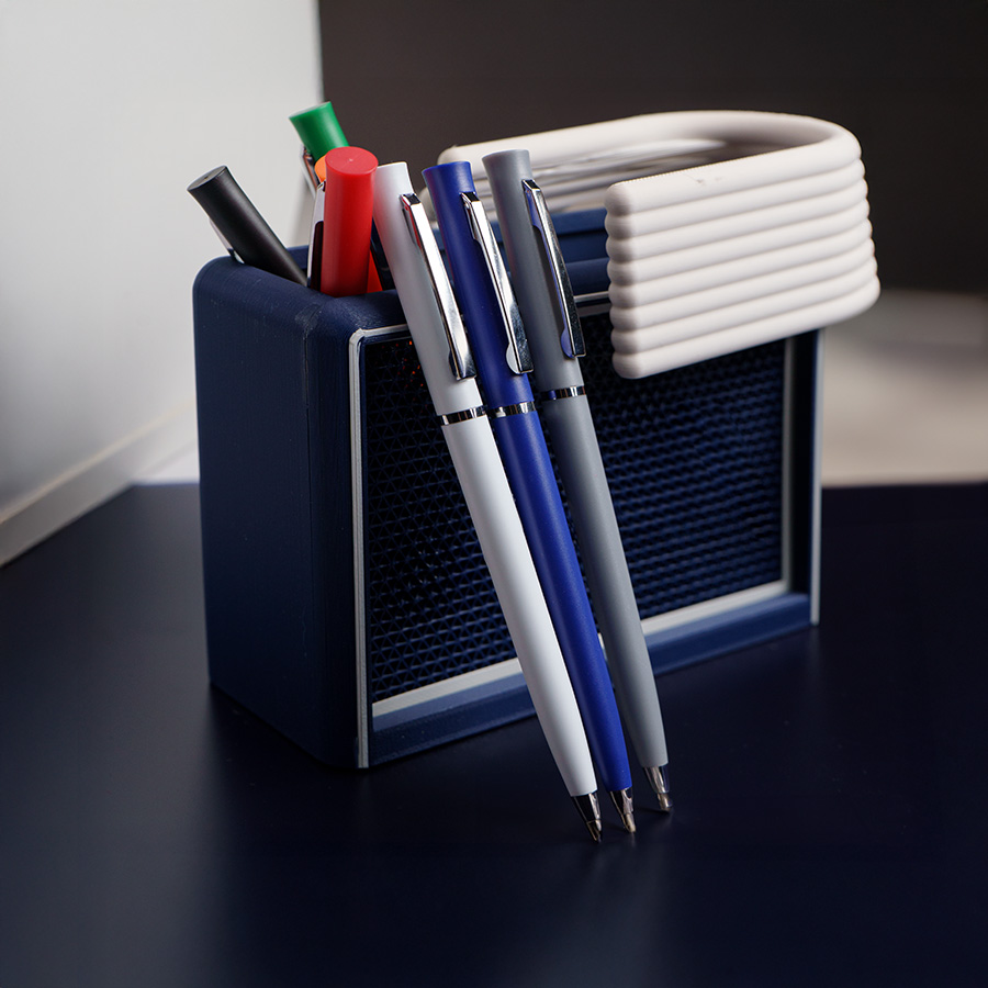 Ручка шариковая  N10, зеленый, пластик, металл, белый-2