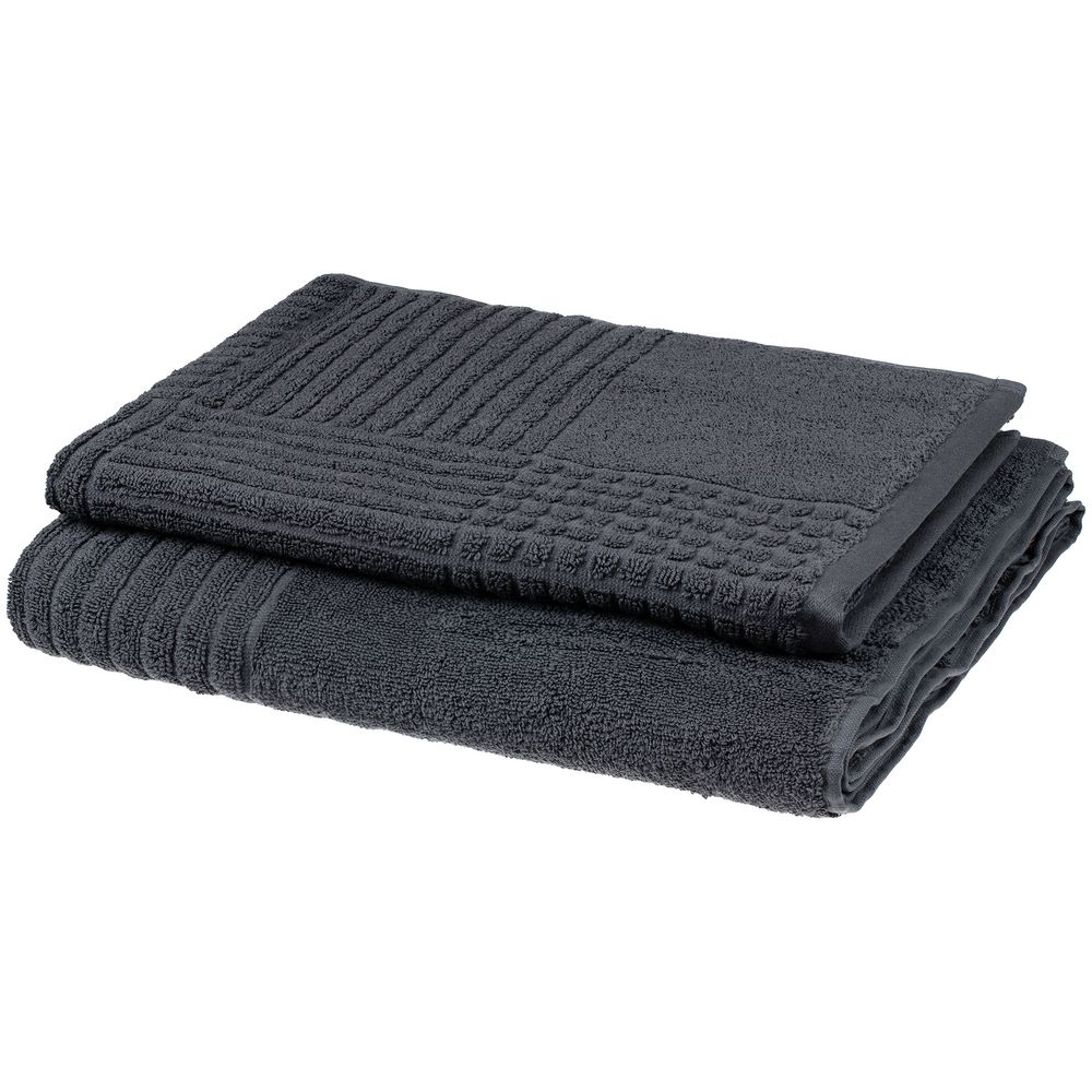 Полотенце Farbe, большое, темно-серое-4