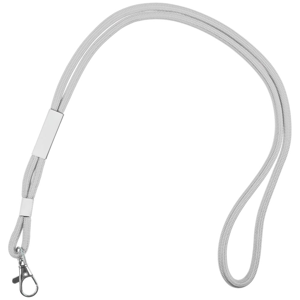 Шнурок для бейджа Tube Metal, серый-0