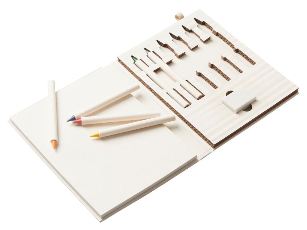 Набор цветных карандашей и листочков для рисования из молочной бумаги Artify, молочный-3