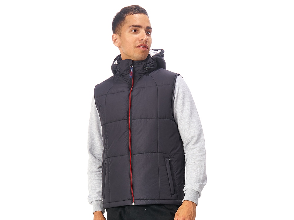 Жилет Vigour мужской, черный/стальной-0