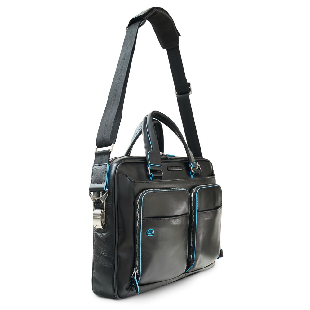 Сумка с отделением для ноутбука Piquadro Blue Square, черная-2