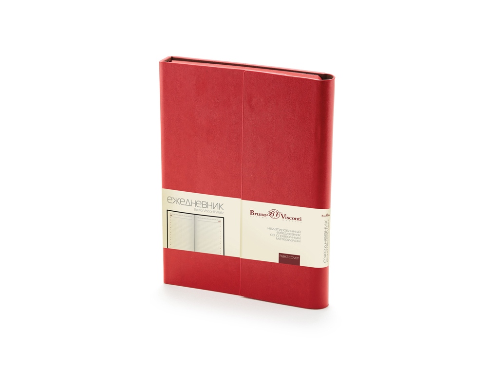 Ежедневник недатированный с магнитным клапаном, А5 WALTZ, красный-0