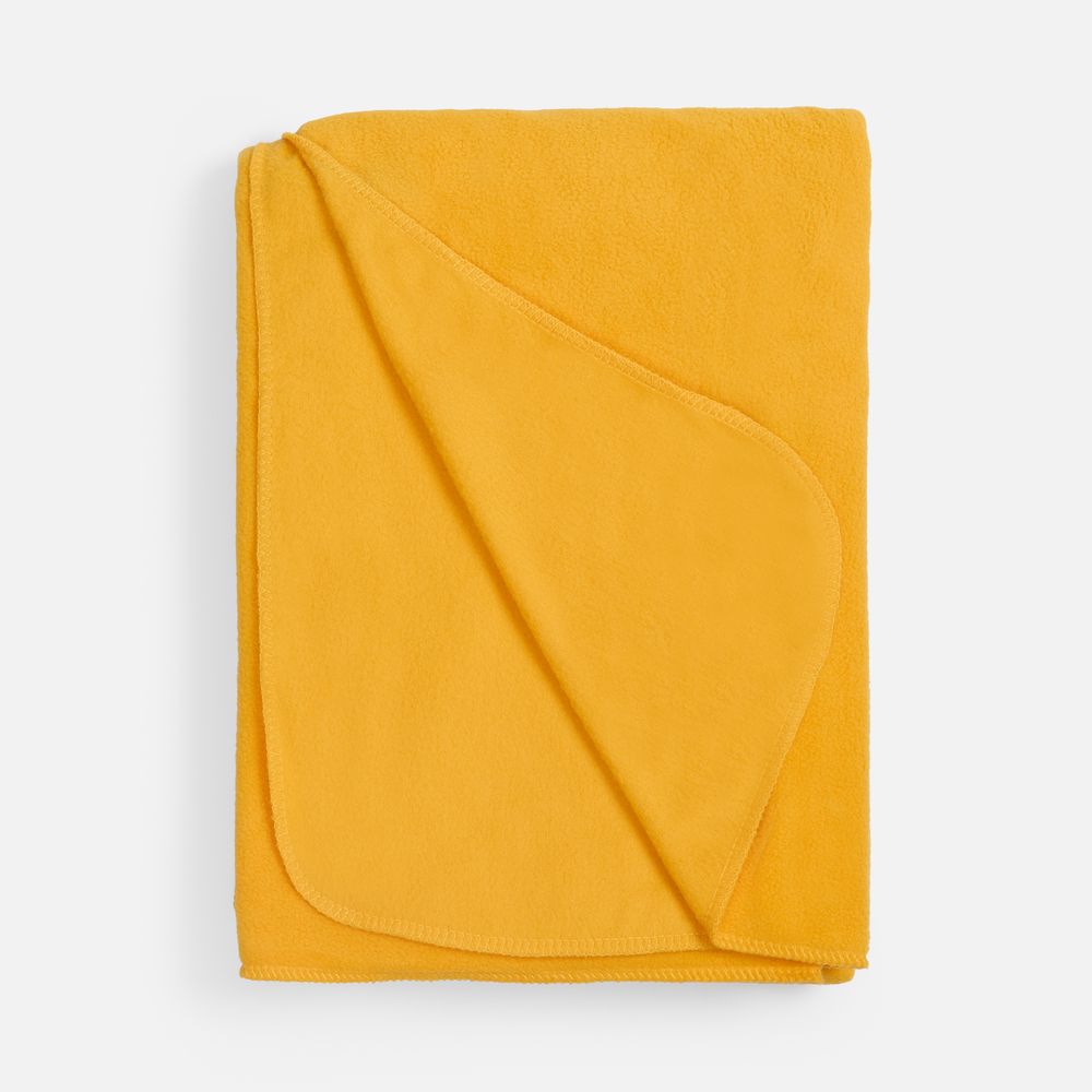 Флисовый плед Warm&Peace, желтый-2