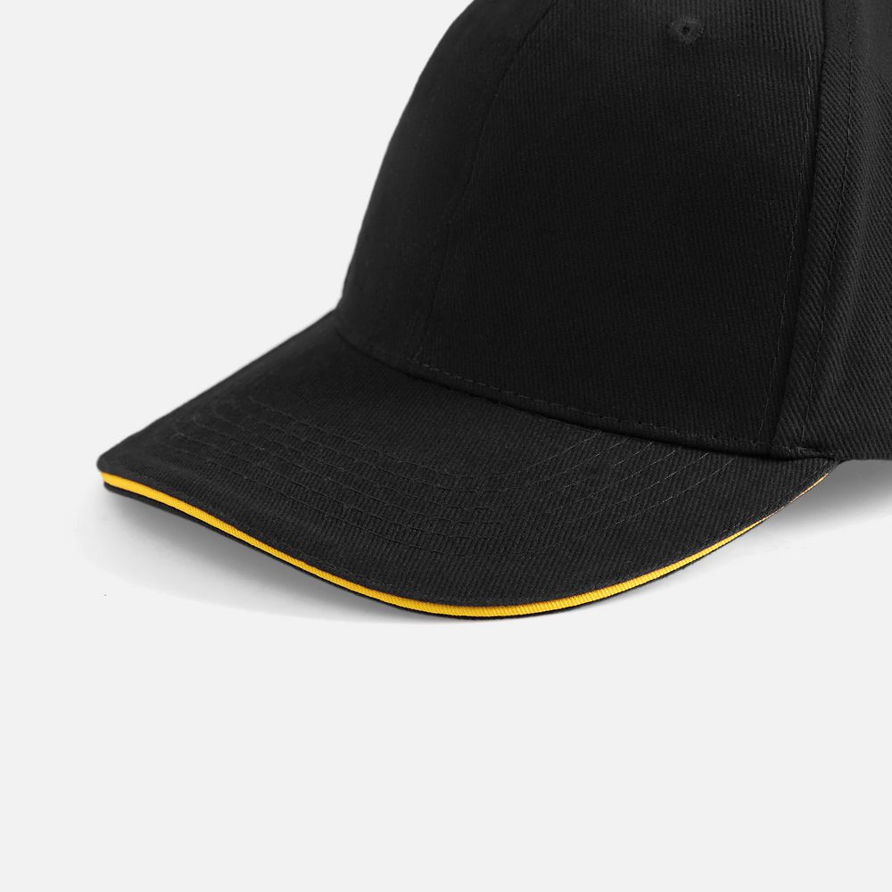 Бейсболка Buffalo, черная с желтым-1