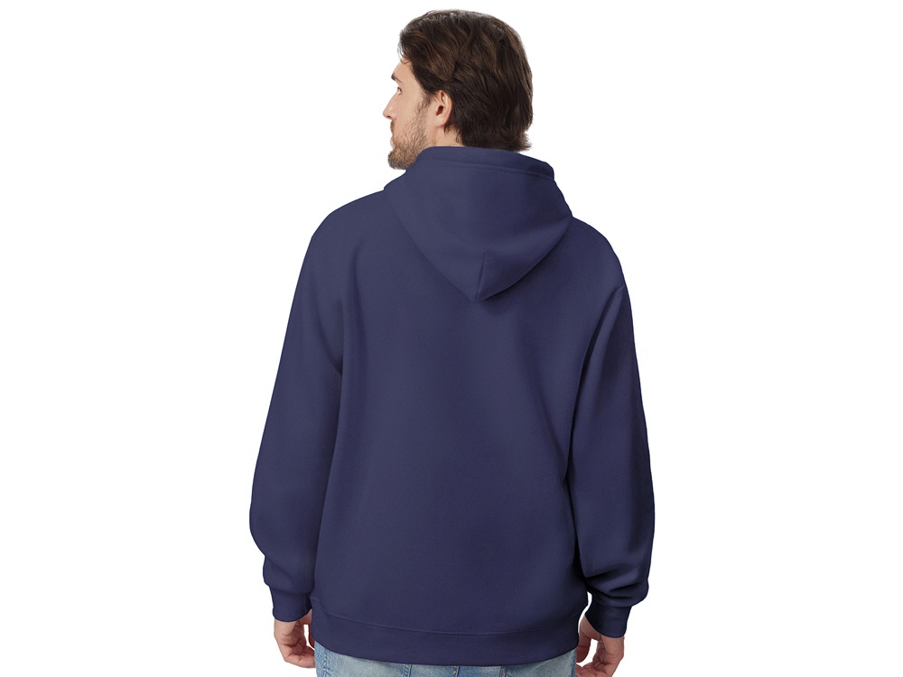 Толстовка с капюшоном оверсайз Lisbon унисекс, темно-синий-5