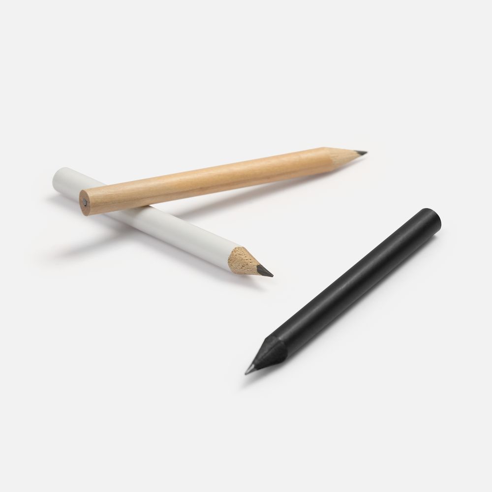 Карандаш простой Mini, белый-3