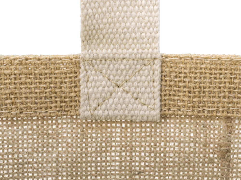 Сумка Jute джутовая с широким дном, натуральный-9