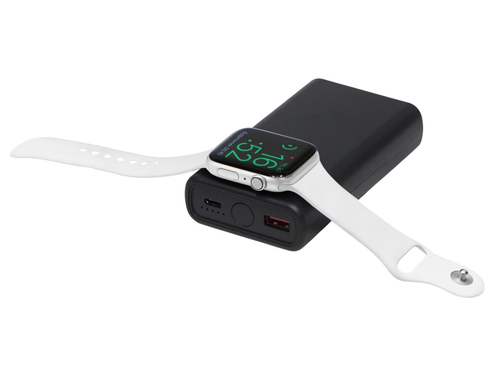 Внешний беспроводной аккумулятор 2-в-1 с функцией зарядки Apple Watch, QC/PD AtomIQ, 10000 мАч, черный-10