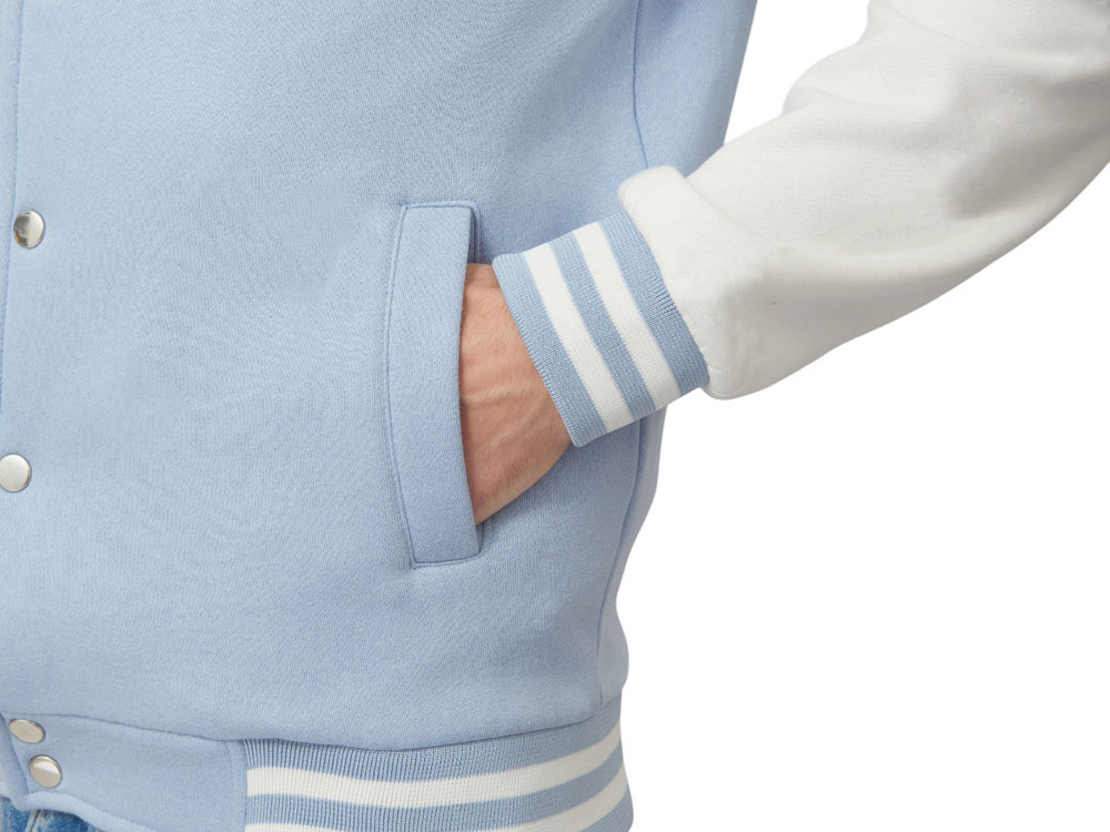 Бомбер Oxford, небесно-голубой/молочный, унисекс-6