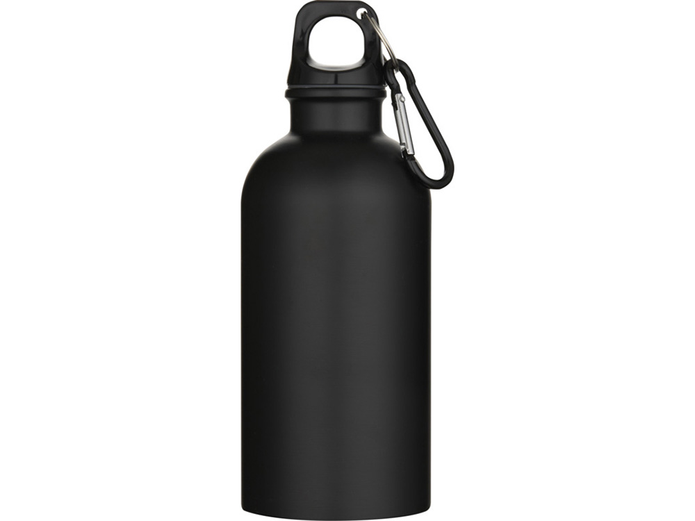 Oregon одностенная бутылка для воды с карабином, изготовленная из нержавеющей стали, сертифицированной по стандарту RCS, объемом 400 мл - Черный-1