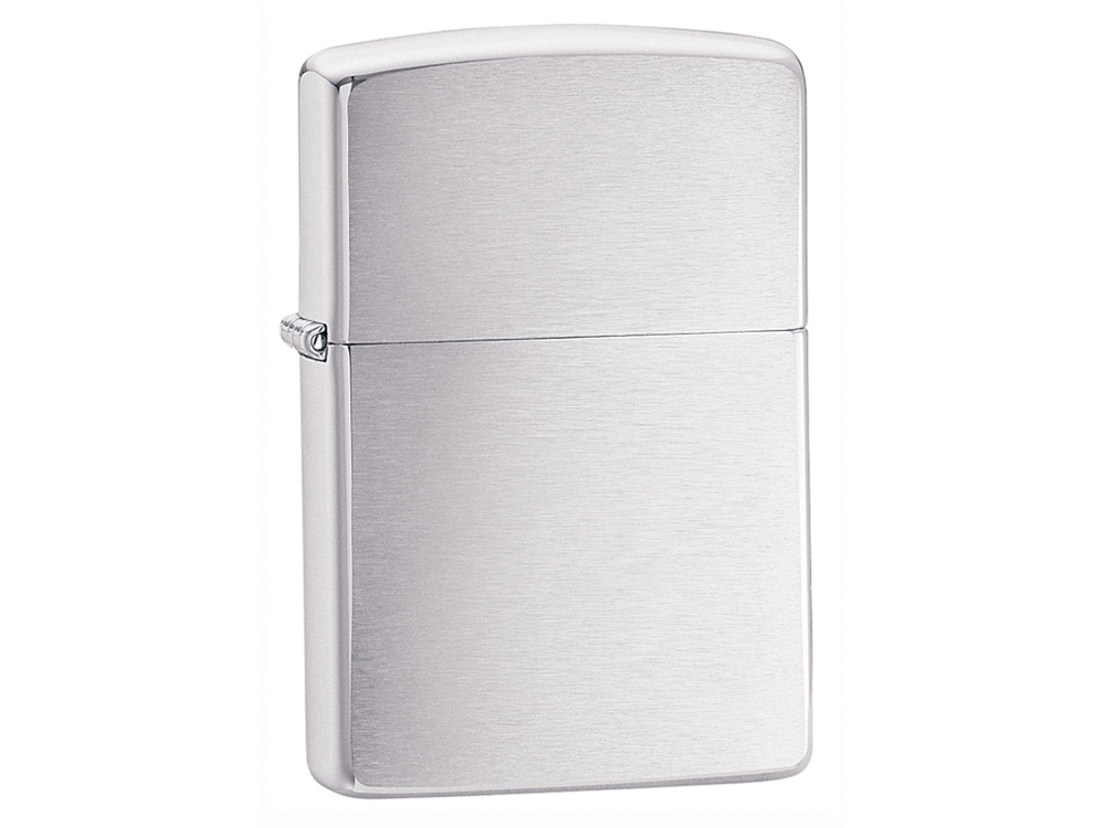 Зажигалка ZIPPO Classic с покрытием Brushed Chrome, латунь/сталь, серебристая, матовая, 38x13x57 мм-0