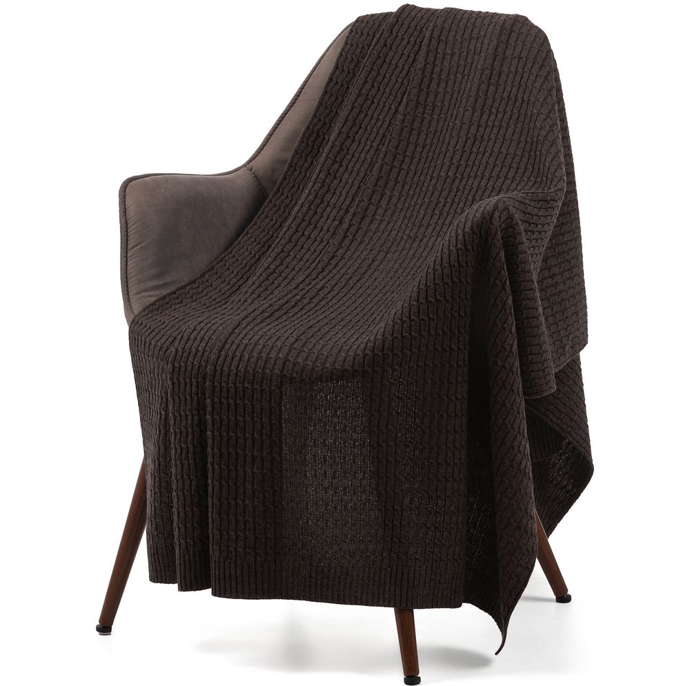 Плед Slumberland, коричневый меланж-0