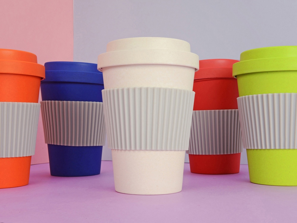 Термокружка Muffin из натуральных волокон, черный-2