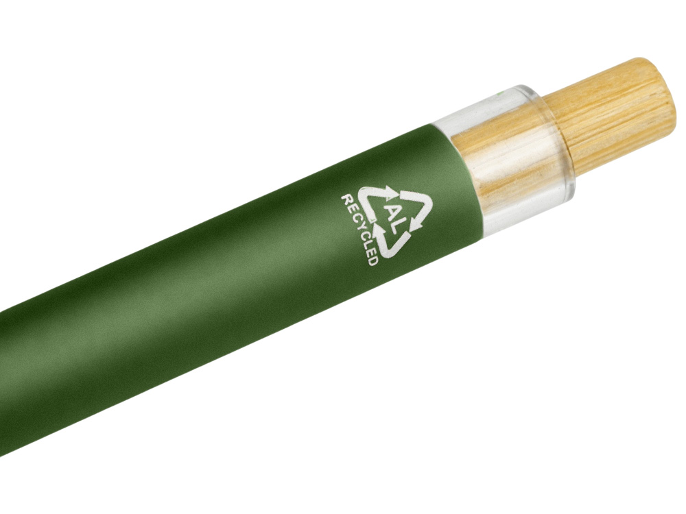 Ручка из переработанного алюминия Blossom, зеленый-3