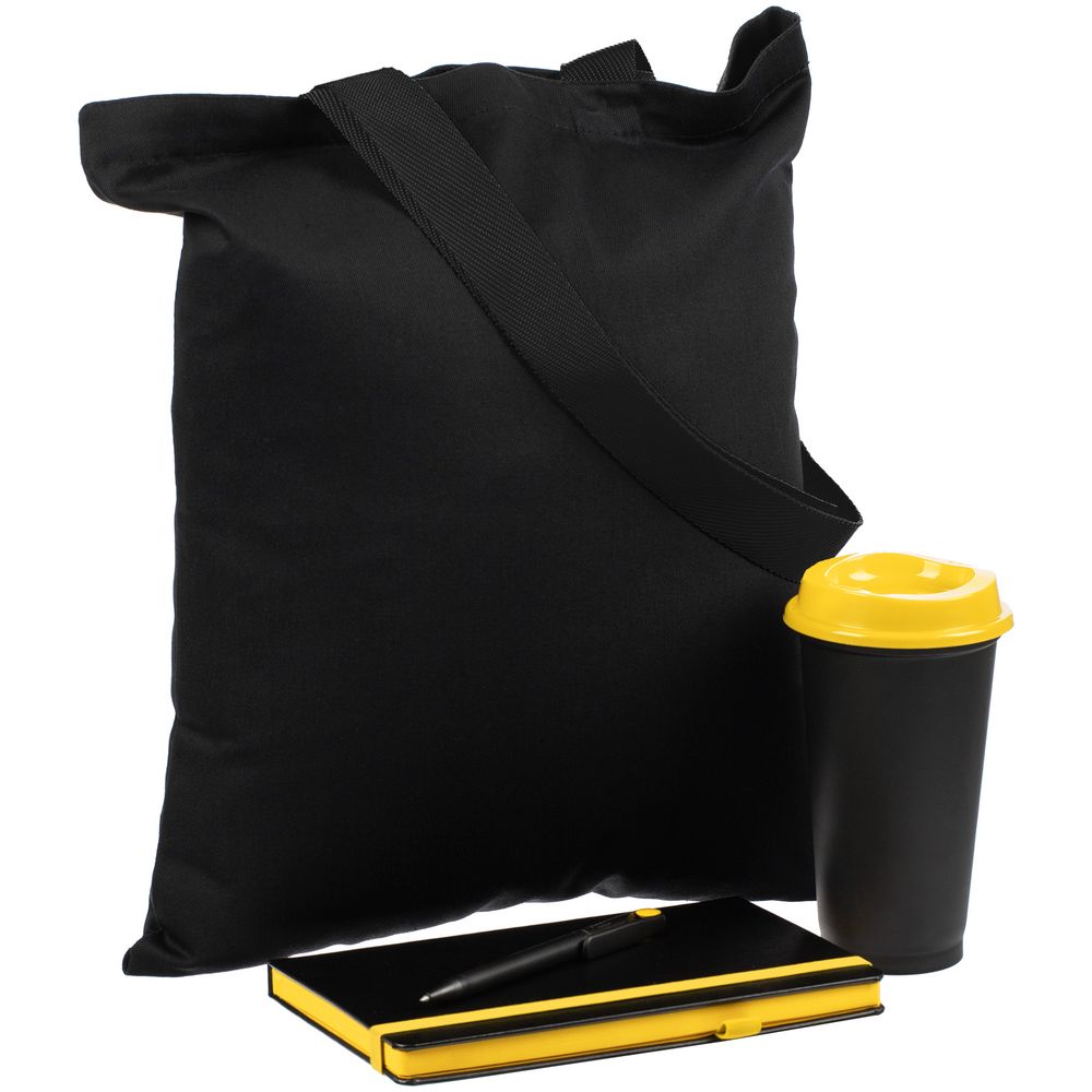 Набор Velours Bag, черный с желтым-0