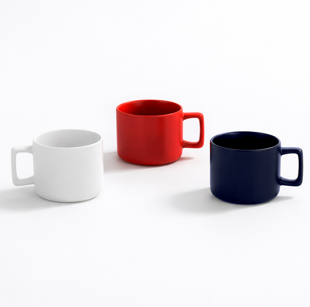 Кружка керамическая Geometry, Красный-1