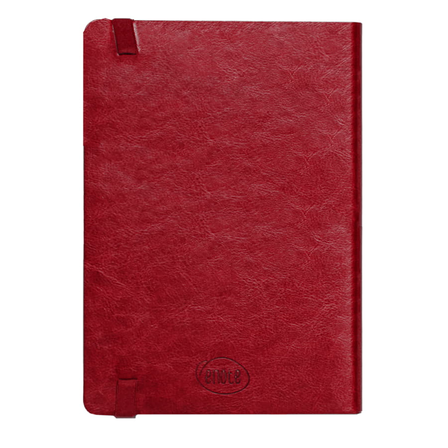 Ежедневник недатированный Boomer, А5,  красный, кремовый блок в линейку, без обреза, красный-2