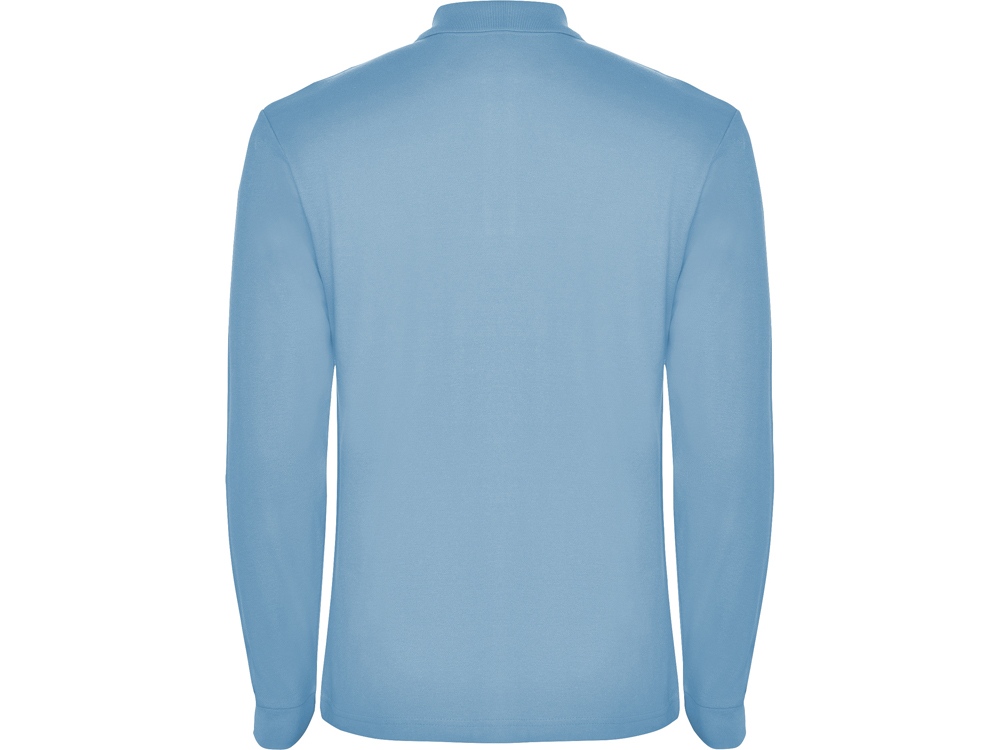 Рубашка поло Estrella мужская с длинным рукавом, небесно-голубой-1