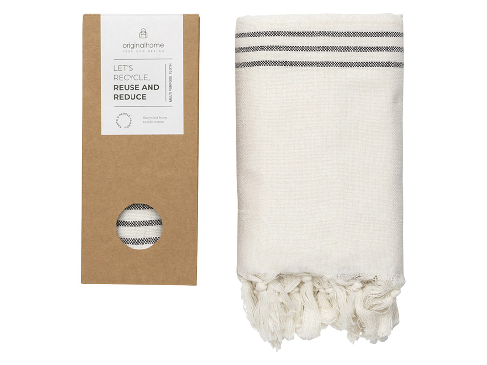 Originalhome плед 3-в-1 из переработанных материалов - 85 x 175 см - Белый-0