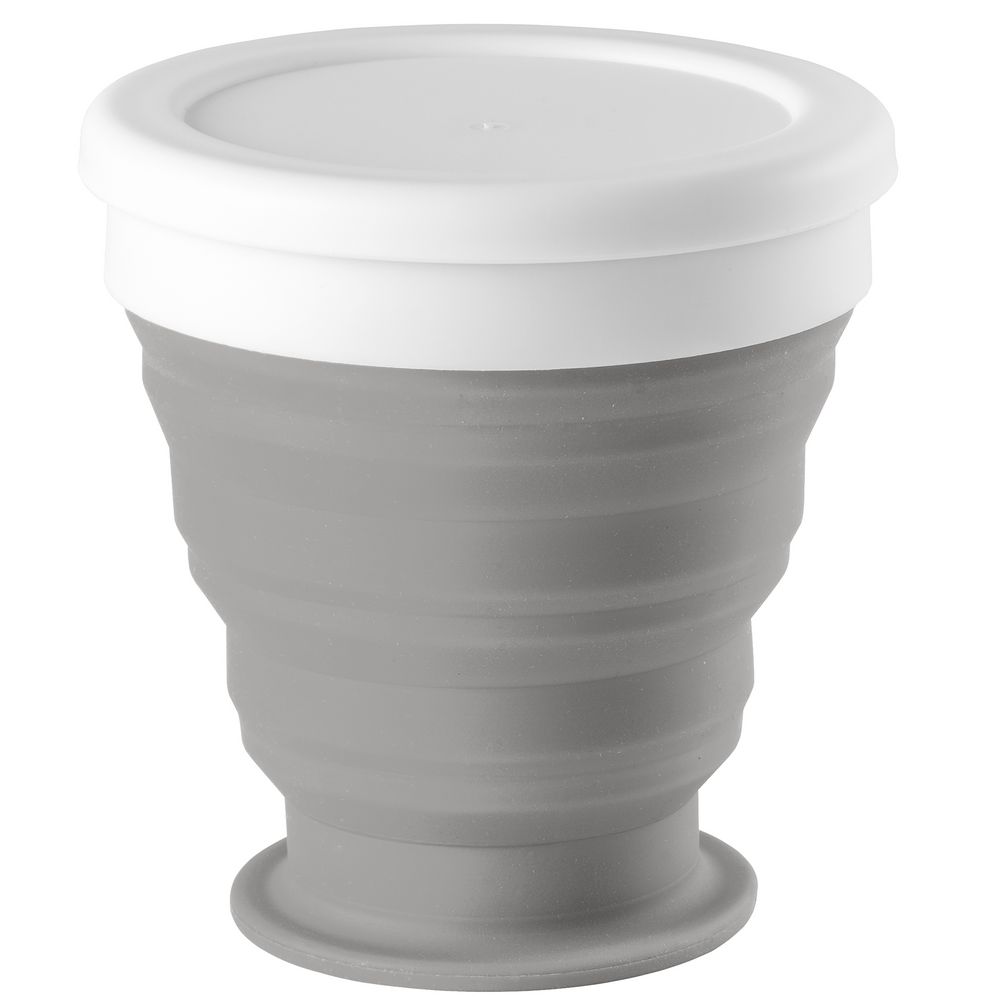 Складной стакан с крышкой Astrada, серый-0